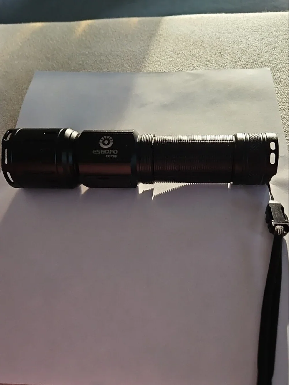 Black Tactical LED Flashlight - ESGOFO EGX88